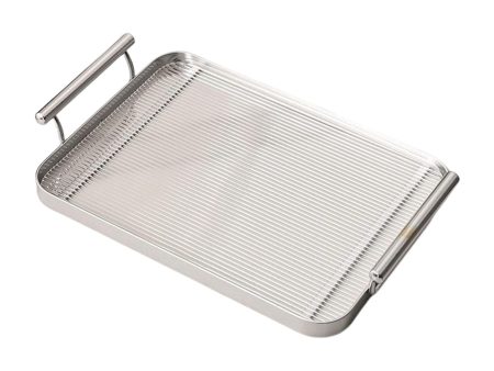 Maxbell Serving Trays Multi Purpose Tableware Acrylic for Party Tabletop Bedroom Argent Sale