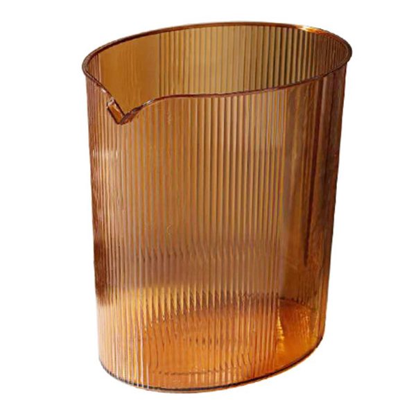 Maxbell Trash Can Waste Paper Basket Rubbish Bin Transparent for Office Toilet Orange Discount