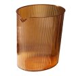 Maxbell Trash Can Waste Paper Basket Rubbish Bin Transparent for Office Toilet Orange Discount