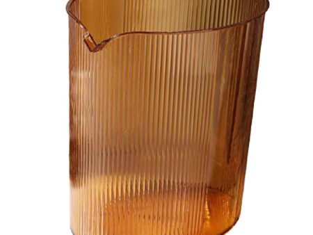 Maxbell Trash Can Waste Paper Basket Rubbish Bin Transparent for Office Toilet Orange Discount