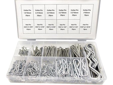 Maxbell 250 Pieces Split Pins Cotter Pins R Shaped Sturdy for Automobile Marine Hot on Sale