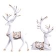 Maxbell Reindeer Statue Collectable Deer Figurine for Cabinet Restaurant Tabletop White on Sale